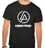 Unisex Tees 100% Cotton Men's Women's Linkin Park Rock Music Logo Black T-SHIRT -1030-