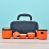 New Travel Tea Set High-end Leather Bag Portable Tea Set Enterprise Business Souvenir