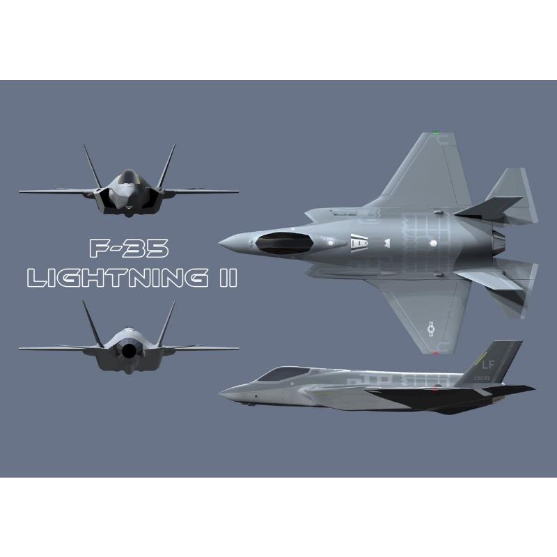 Modern Military Airplane F35 Fighter Lightning Jet Starting Poster Fighter Fly Canvas Painting Wall Art Living Room Home Decor