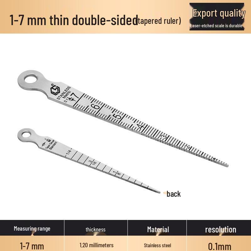 Liangshuo Прецизионный конусный щуп из нержавеющей стали и треугольный щуп 1-15 мм с линейкой