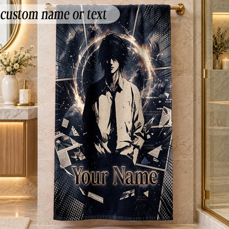 Beach TowelDeath Note Custom Name Text Personalized Soft Towel for Beach Pool Indoor Home Decor Gift