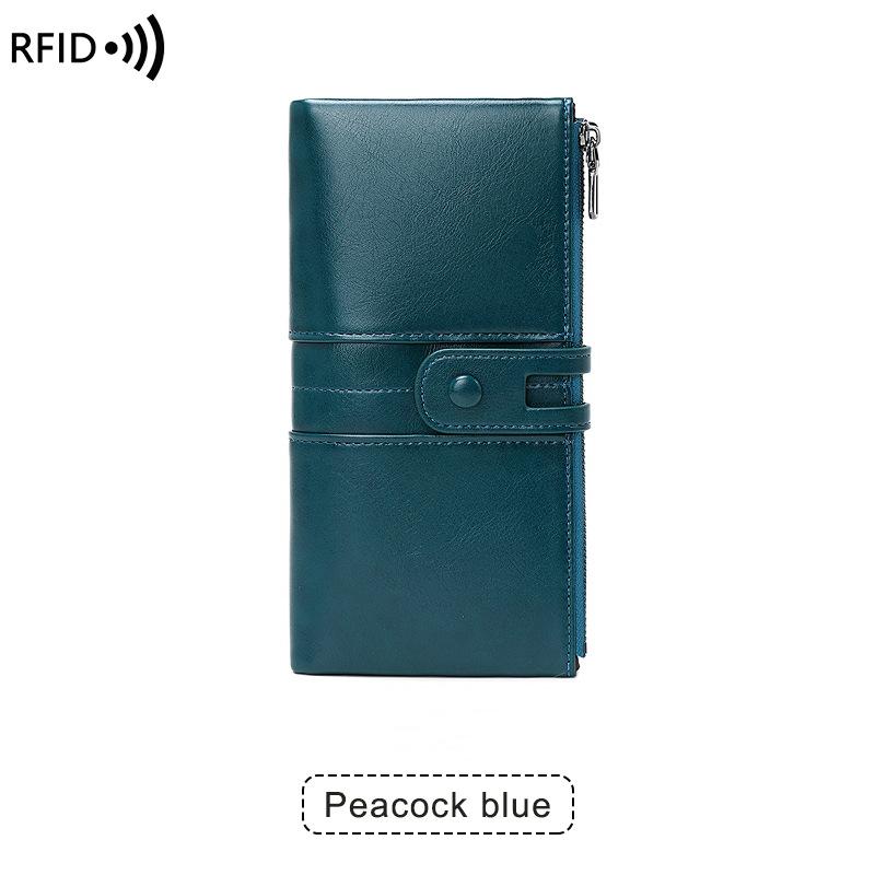 

Женский ретро-кошелек 2024, винтажные кошельки из искусственной кожи для дам, дизайнерская сумка-кошелек синий