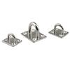 Marine Grade Stainless Steel Mounting Eye Plates Corrosion Resistant Wall Deck Hardware for Sails Tarps Gym Bags