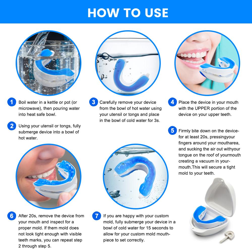 Mouthpiece Anti Snore Mouth Guard Silicone Anti Snoring Bruxism Sleeping Aid Apnea Guard Teeth Snoring Devices Stop Snore Oral