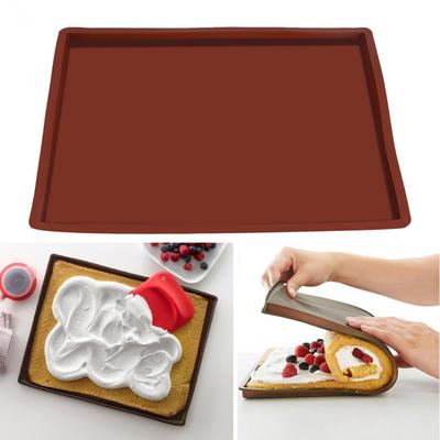 Antiaanbaklaag Siliconen Bakken Mat Pad Zwitserse Roll Bakplaat Rolling Deeg Mat Grote Maat Voor Cake Cookie Macaron mat Pad