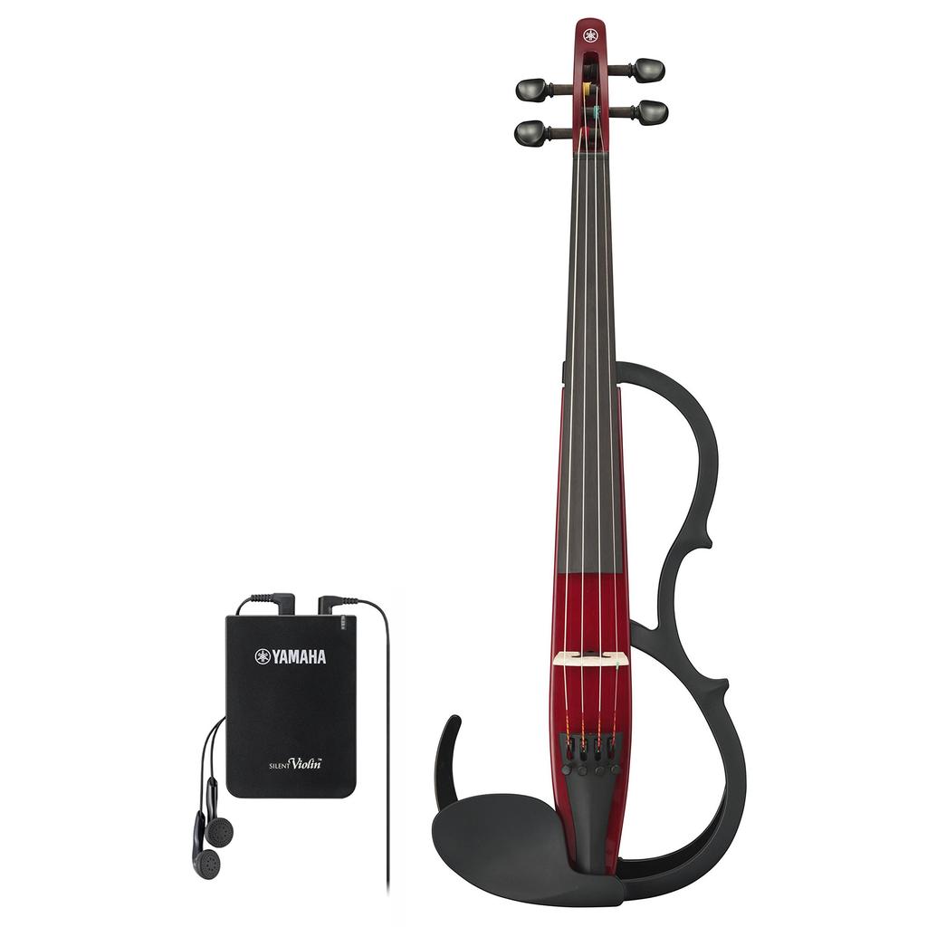 YAMAHA Silent Violin YSV104RD, a Basic Model Perfect for Practice. Reproduces the Body Resonance of an Acoustic Violin. Includes Earphones.