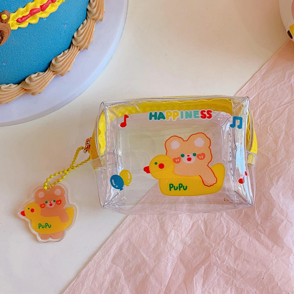 Kreative Bären Transparente Mädchen Münzbörse Kinder PVC Reißverschluss Kleingeldbörse Damen Mini Lippenstift Geldbörse Kaninchen Schlüsselkarten Tasche