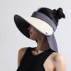 2025 Women's Open-Top Visor Hat: Large Brim UV Protection for Outdoor Spring