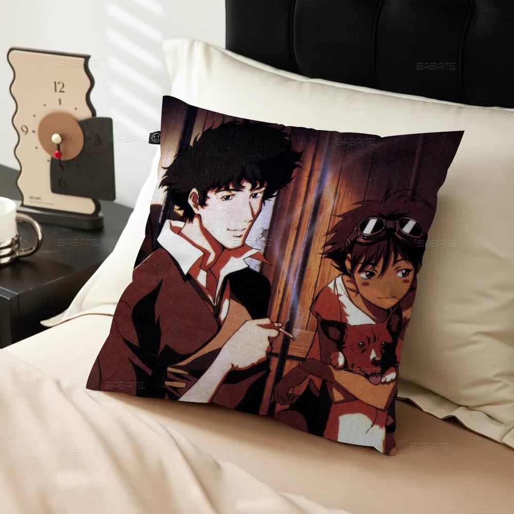 Capa de Almofada Anime C-Cowboy B-Bebop Polegadas Decoração Rústica Capas de Almofada de Lançamento para Decoração de Sofá