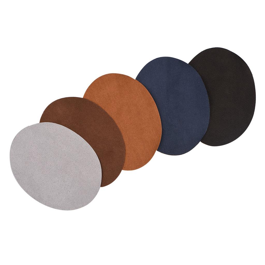 1Pack Oval Shape PU Leather Patch Repair Sewing Elbow Knee Patches Clothing Accessories Elbow Sweater Iron Patches