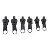 6Pcs/Set Zipper Head Replacement Kit 3 Sizes Universal Pull Zip Head No Sewing Required Jackets Backpack Luggage Bags Clothes Slider Zipper