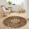 Digital Printing Washable Leather Base Round Carpet RVG3005