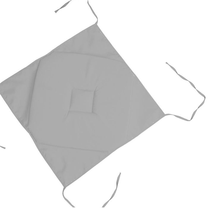 Galette de chaise - EDEN - 4 rabats - 40 x 40 cm - gris perle - polyester