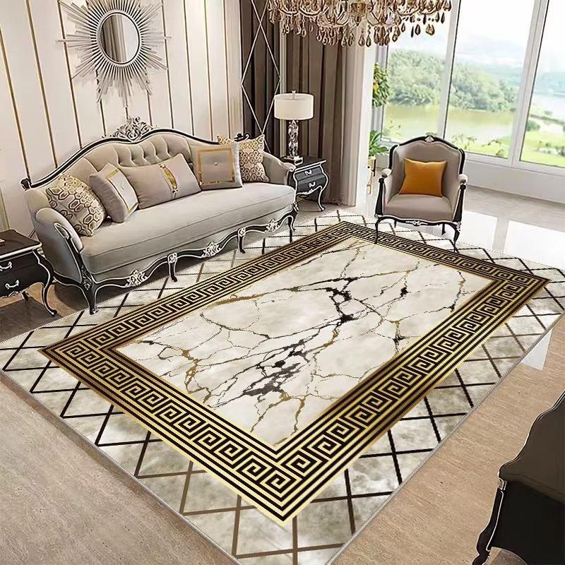 

Ковер для гостиной Современная спальня полностью покрыта геометрическим ковром Домашние минималистичные линии 200*300cm шампанского