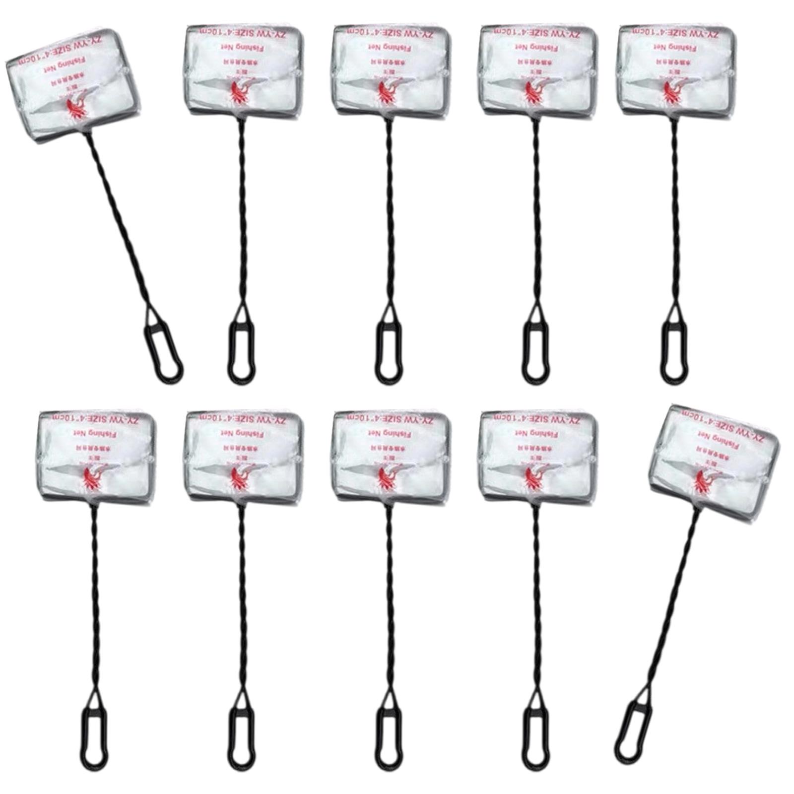 

Pack of 10 Aquarium Fish Nets Professional Fine Mesh Cleaning Scoop Net for Various Occaion Home and Office Fishtanks B