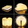 Foldable USB-Charged LED Wooden Book Lamp - Perfect Holiday Corporate Gift