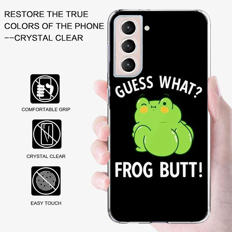 Frog Butt Phone Case For Samsung A16 A26 A36 A56 A17 A15 A25 A35 A55 A14 A24 A34 A54 A04S A05S Galaxy Note 20 10 9 8 A9 A8 A7 A6