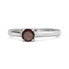 Solitaire Round Cut Garnet 925 Sterling Silver Promise Ring