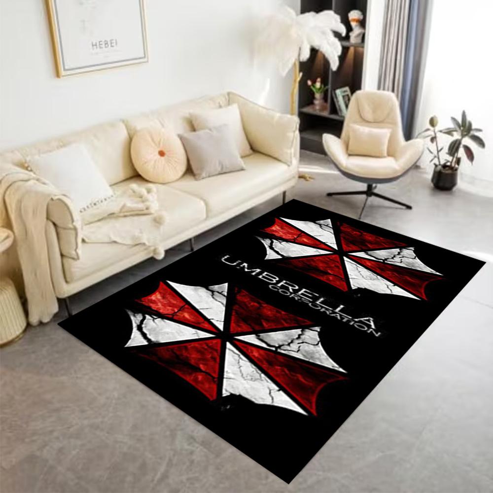 Umbrella Corporation Logo Floor Mat Design for Bedrooms Playrooms Living Rooms Kitchen Anti-slip Rug Decorate Offices Gift for Festivals