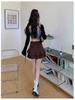 2024 New Autumn/Winter Women's Petite High Waist Double Layer Corduroy Fishtail A-Line Skirt