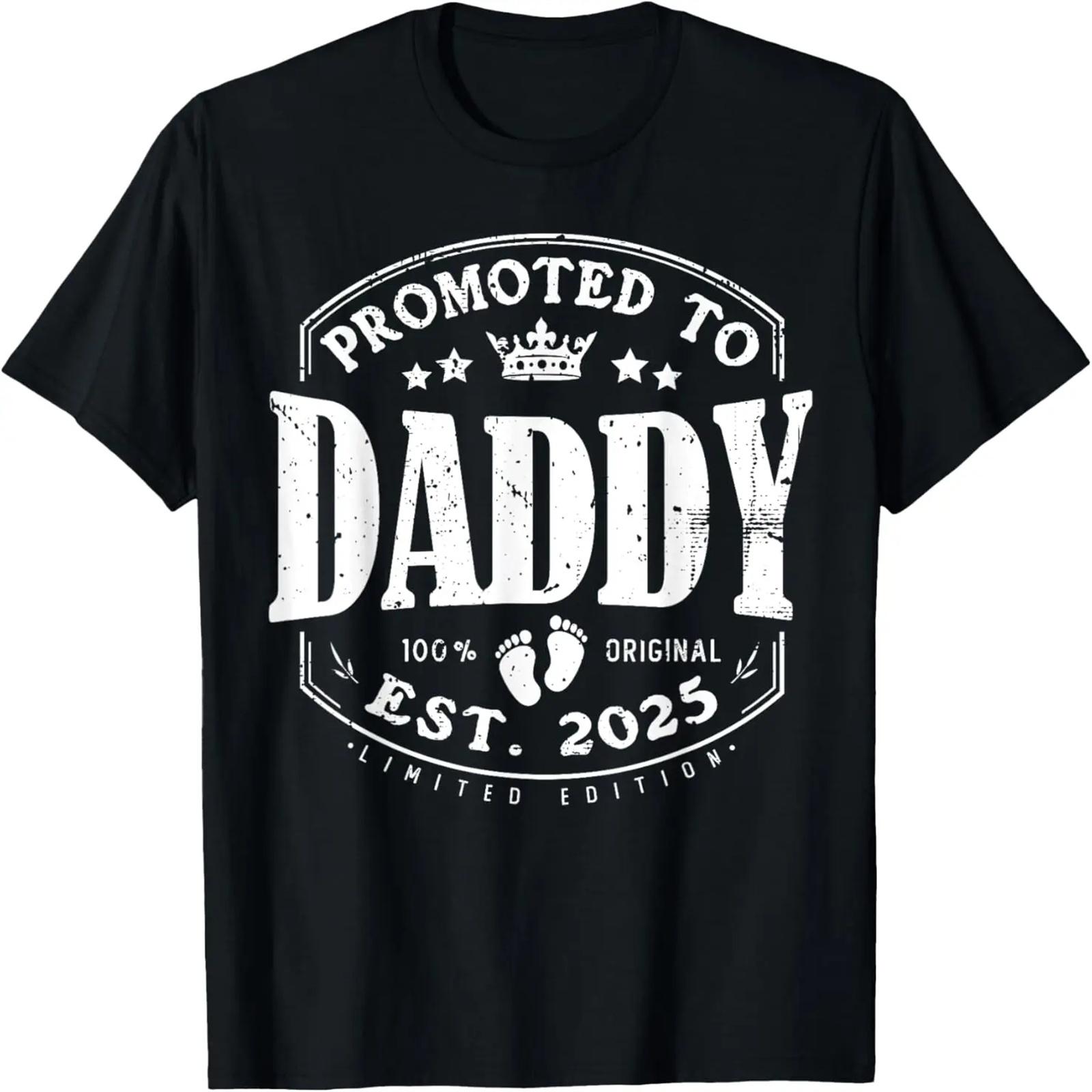 

Promoted To Daddy 2025 Dad est 2025 Daddy to be 2025 New Dad T-Shirt XXXXXL чёрный