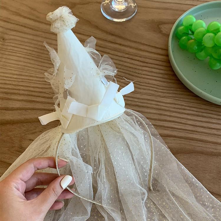 Little Princess Party Veil Hairband - Birthday Photo Prop & Decoration