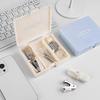 HannaFires Mini Office Stationery Kit Includes Storage Case for Portable and Efficient Work and White 8-Piece - Study,