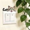 yangyizhi Light Switch Plate Stickers, Cartoon Animal Cute Cat Decor, Waterproof Removable Stickers for Switch, Wall Outlets, Bedroom, Living