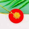 Vietnam Sand Blooming Wealth Necklace Hollowed Flower Lotus Pendant Luxury Clavicle Chain  Gifts