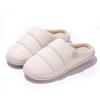 Home PU Leather Waterproof Cotton Slippers Autumn and Winter Floor Mop Non-slip Indoor Couple 2025 New Simple