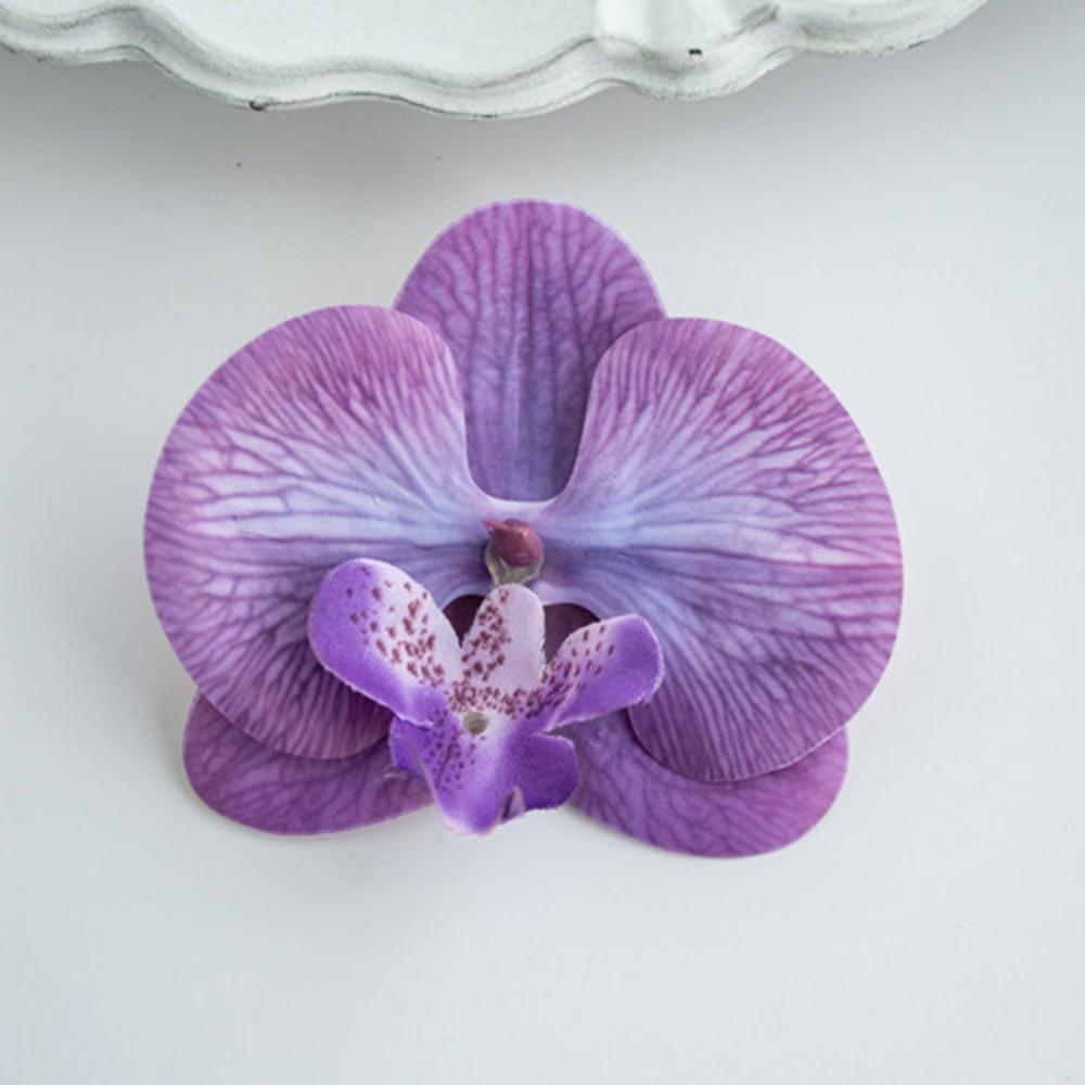 Phalaenopsis Simulation Flower Companion Gift 3D Printing Film High Quality Flower Head Decoration Sweet Headdress Shooting Props Fake Flowers
