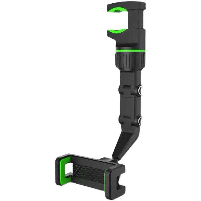 Adjustable Multi-Angle Rearview Mirror Phone Holder for Car Navigation