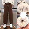 Kids's Plus Velvet Thickened Trousers, Autumn and Winter Outer Wear, Boys' Clothing, Girls' Cotton Trousers, Extra-thick Lamb Fleece Warm Trousers