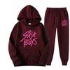 2026 Saja Boys 2-Piece Hoodie Set Fleece Lined Men Women Streetwear Casual Outfit