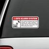 Anti-Theft GPS Alarm Warning Decal, Durable Vinyl Security Sticker, Universal Car Exterior Protective Decor Accessories