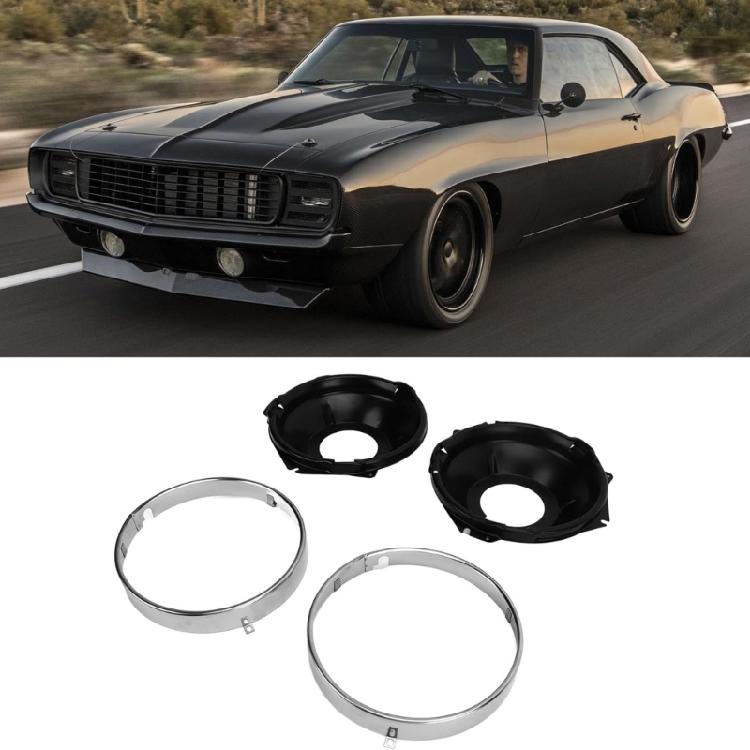 Stainless Steel Headlamp Mounting Bucket And Rings Combination Fixing Set Enhance Vehicle Front Lighting Systems 28pcs