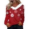 Long Sleeve Shirts For Women Cute Tops Christmas Prints Tees Blouses Casual Plus Size Basic Tops Pullover