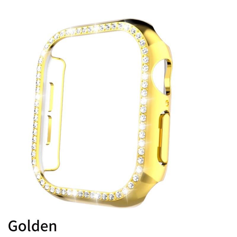 

Diamond Cover для Apple Watch Case 42 мм 46 мм Bling Bumper Protector для IWatch Series 10 46 42 мм WatchCase Series10 46mm золотой