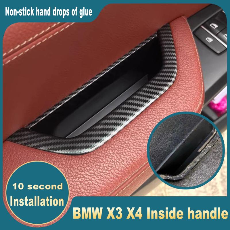 Für BMW X3 X4 Auto Innen Türgriff Abdeckung Trim Tür Schüssel Aufkleber Carbon faser Auto Zubehör Für BMW X3X4