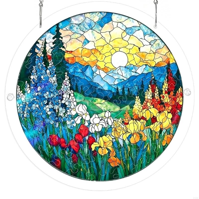 Buntglasfenster Hängendes Puzzle Sonnenfänger Heimdekorationen Acryl-Sonnenfänger