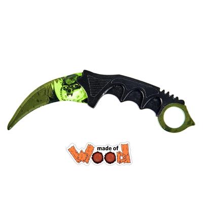 CS:GO Деревянный нож Karambit Green Devil, Maskbro, деревянный нож, из дерева, для любителей CounterStrike Global Offensive
