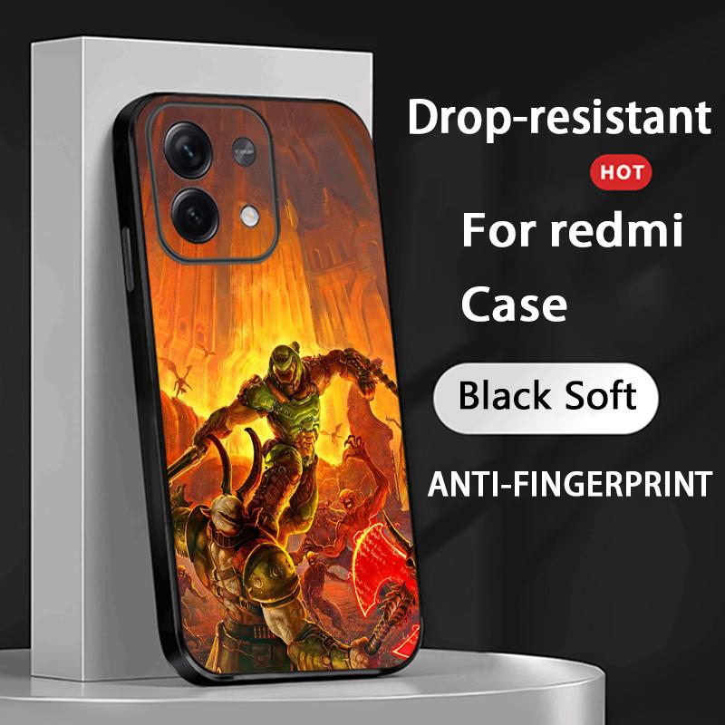 Classic game D-doomEs fashion poster Phone Case For Redmi Note 14 13 12 11 Pro Plus S 5G 14C A3 Soft Black Phone Cover