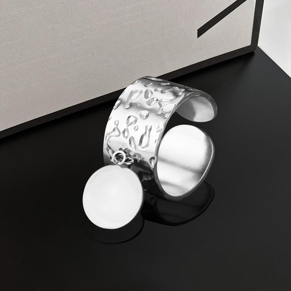 1pc new stainless steel personality fashion open adjustable ring niche design high-end ring versatile