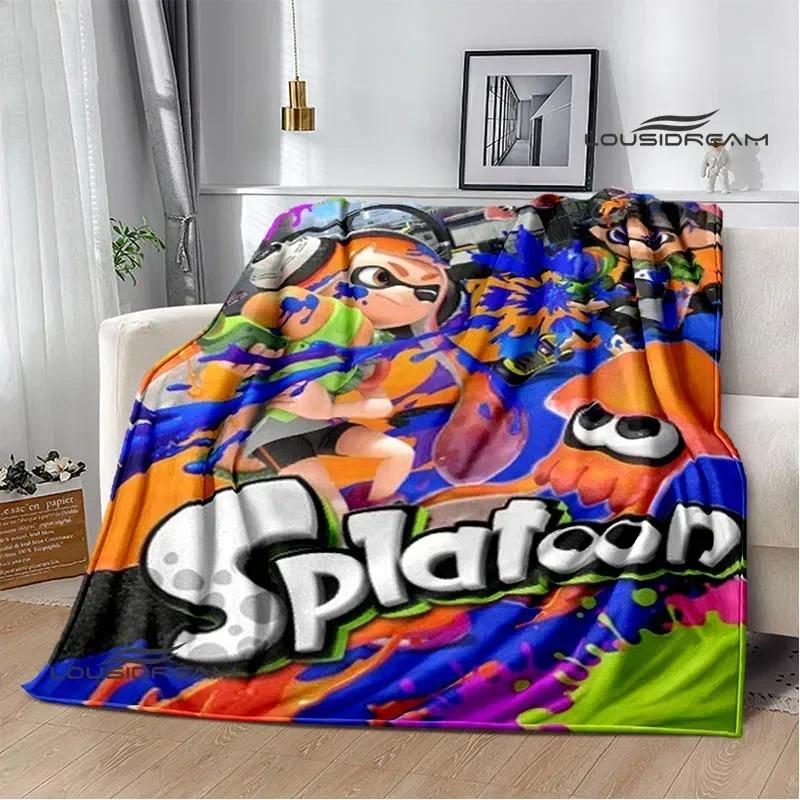 3D Cartoon game Splatoon Printed blanket Flannel Warm blankets Soft and comfortable blanket bed linings cubre cama Birthday Gift