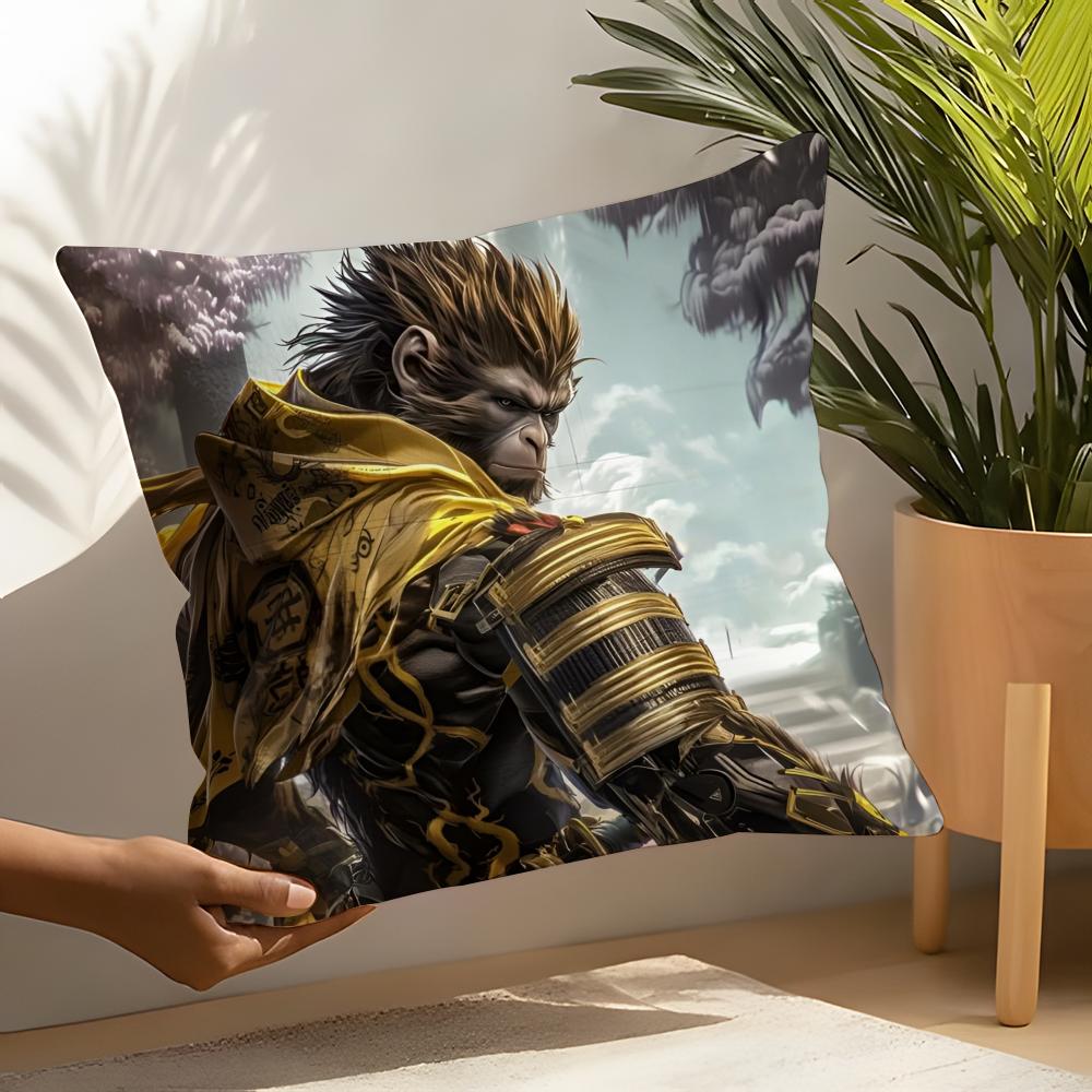 Journey to the West BBlack Myth Wukong Linen Cushion Covers For Decorative Sofa Home Pillows Case Car Chair Pillows Cases