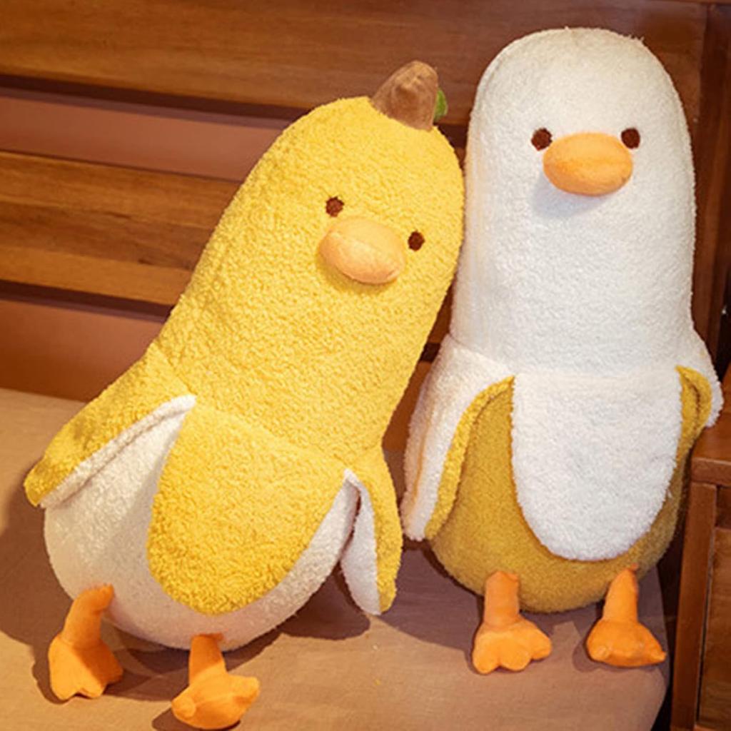 Walbest 19.69" Banana Duck Plush Toys,Cute Banana Duck Stuffed Animals Cushion, Weird Stuff Plushies Duck Stuffed Animals Cute Sleeping Pillows Gifts