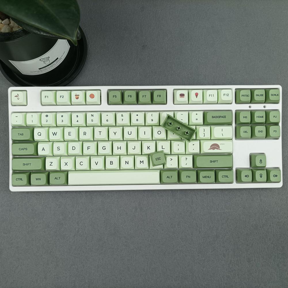 Xiaomi 124 Keys XDA Profile Keycap Matcha Keycap English Japanese Russian For MX Switch Mechanical keyboard Dye PBT Sublimation key Cap