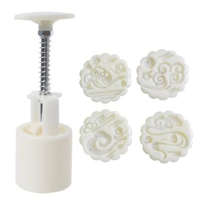 Plastic Material Dessert Molds Stamp Moon Cake Mould Cartoon Cloud Shaped Molds