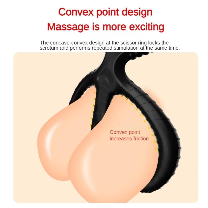 Cock Ring Silicone Penis Lock Rings Male Reusable Delay Ejaculation Ring Scrotum Bondage Goods Couple Cock Erection Erotic Toys