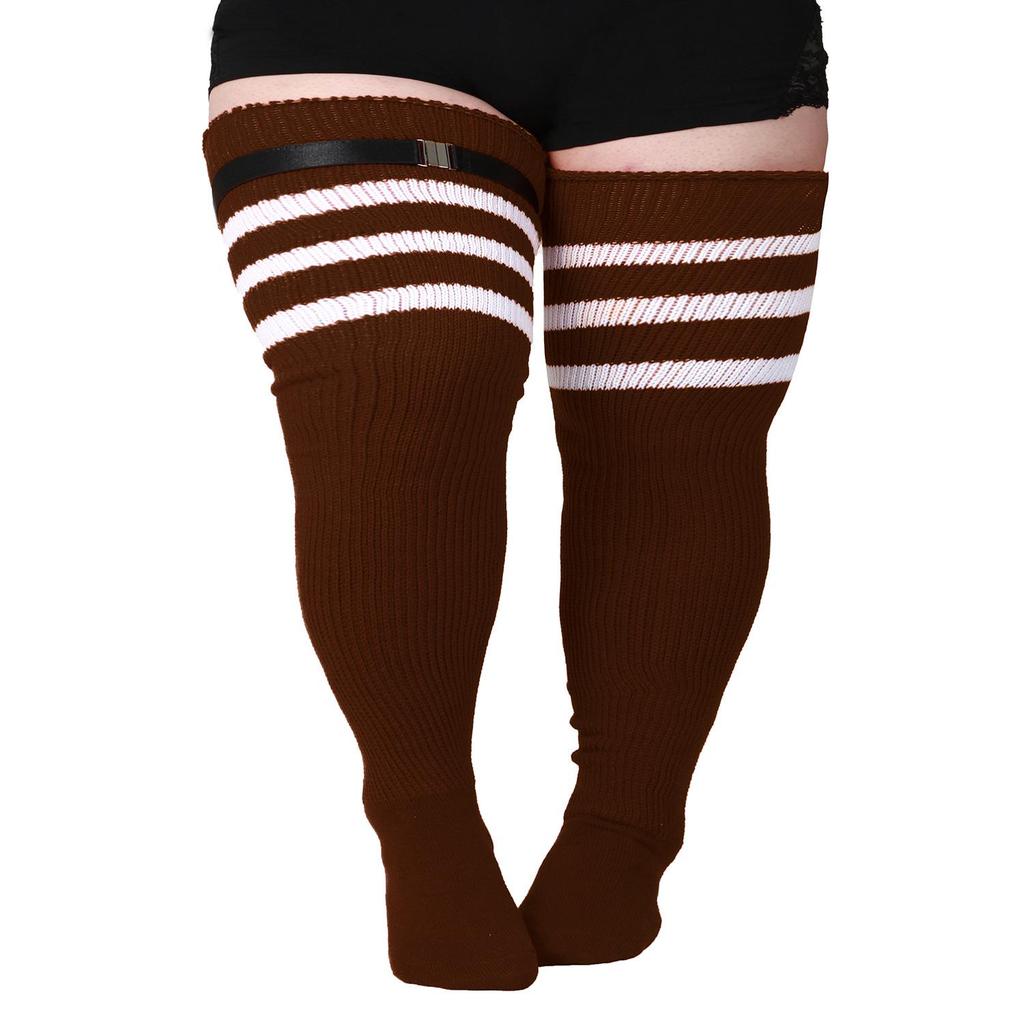 Plus Size Women's Compression Knee-High Socks - Extra Thick Over-the-Knee for Autumn/Winter